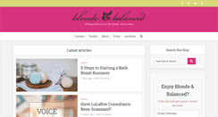 Desktop Screenshot of blondeandbalanced.com